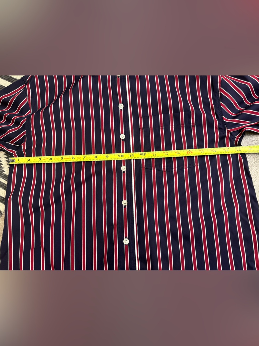 NWT Madewell Long Button-Up Shirt in Stripe Poplin Small - Picture 8 of 12